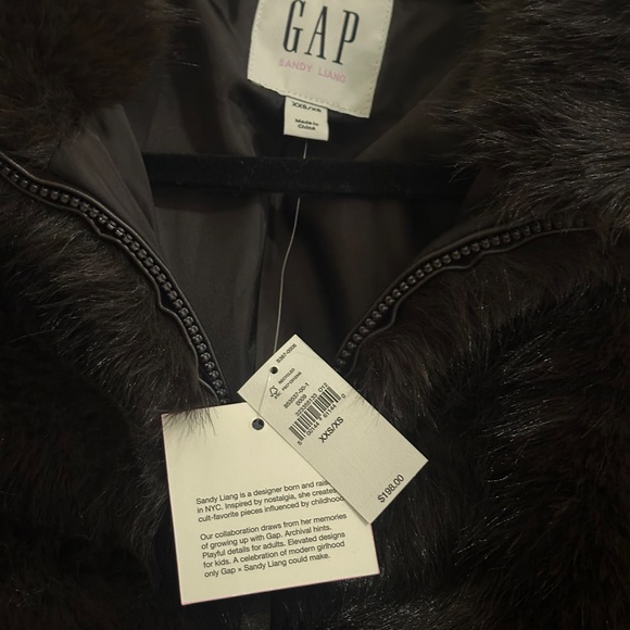 NWT Gap x Sandy Liang Vegan Fur Half-Zip Pullover - Picture 4 of 5